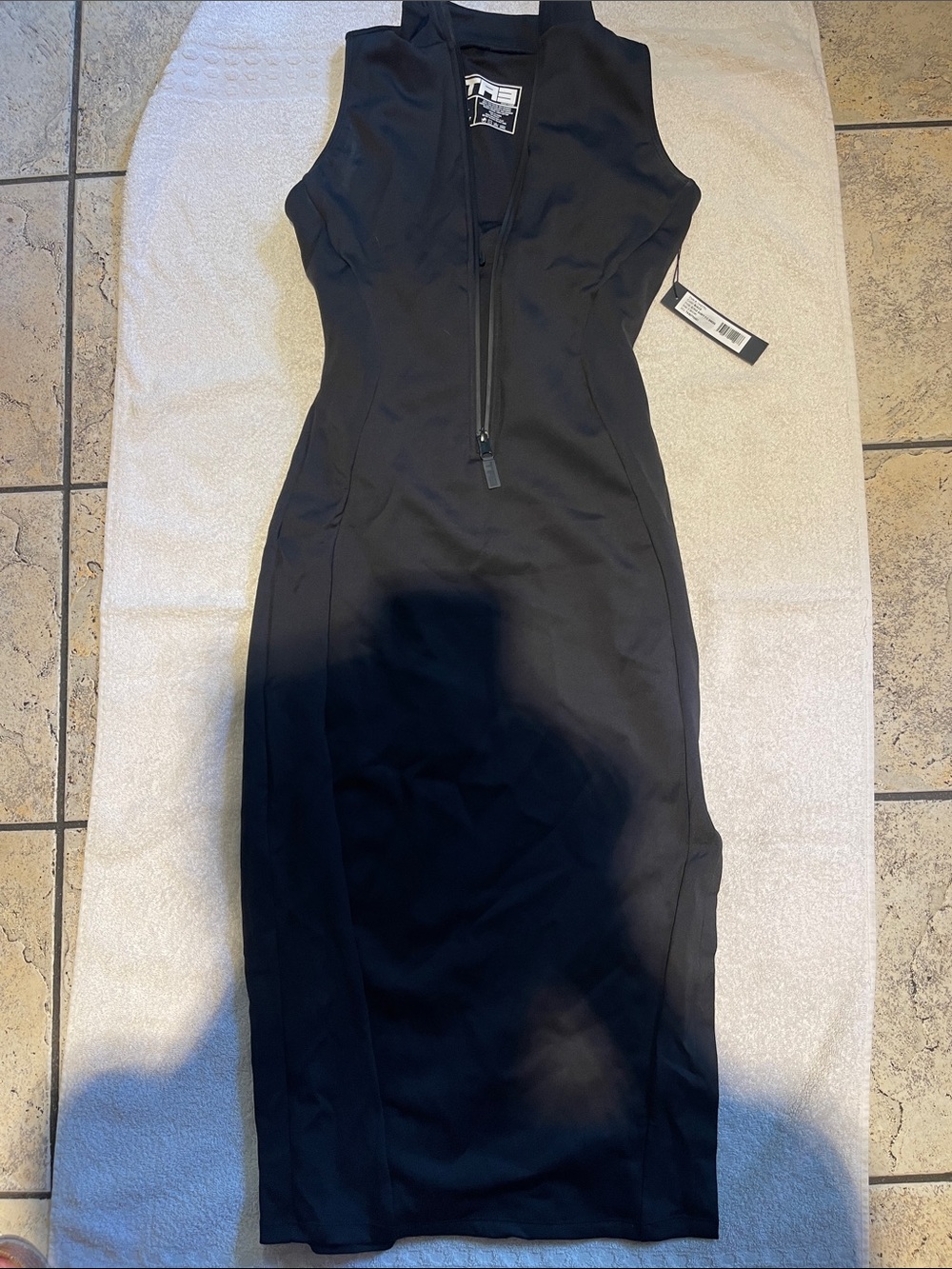 TAE sculpting black mid dress
